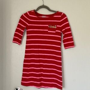 Old Navy Red and Pink Striped Long Sleeve Tee